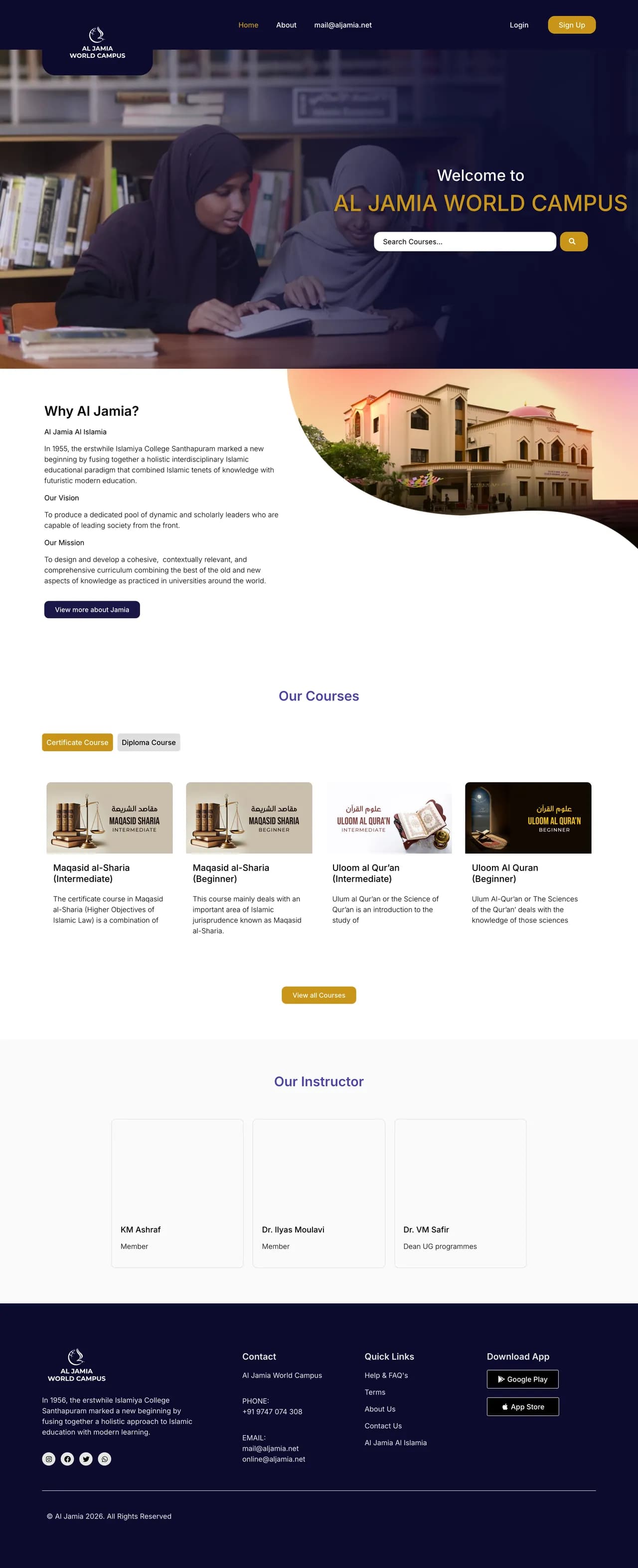 Al Jamia World Campus full page