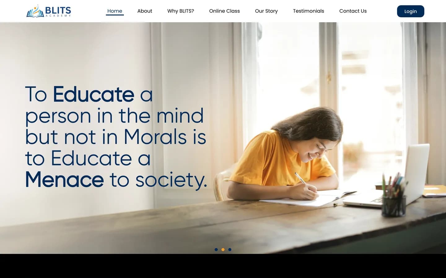 Blits Academy website