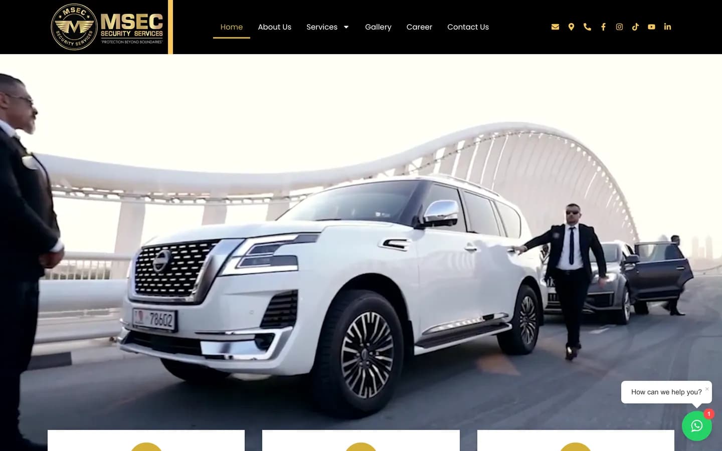 M Security Dubai website
