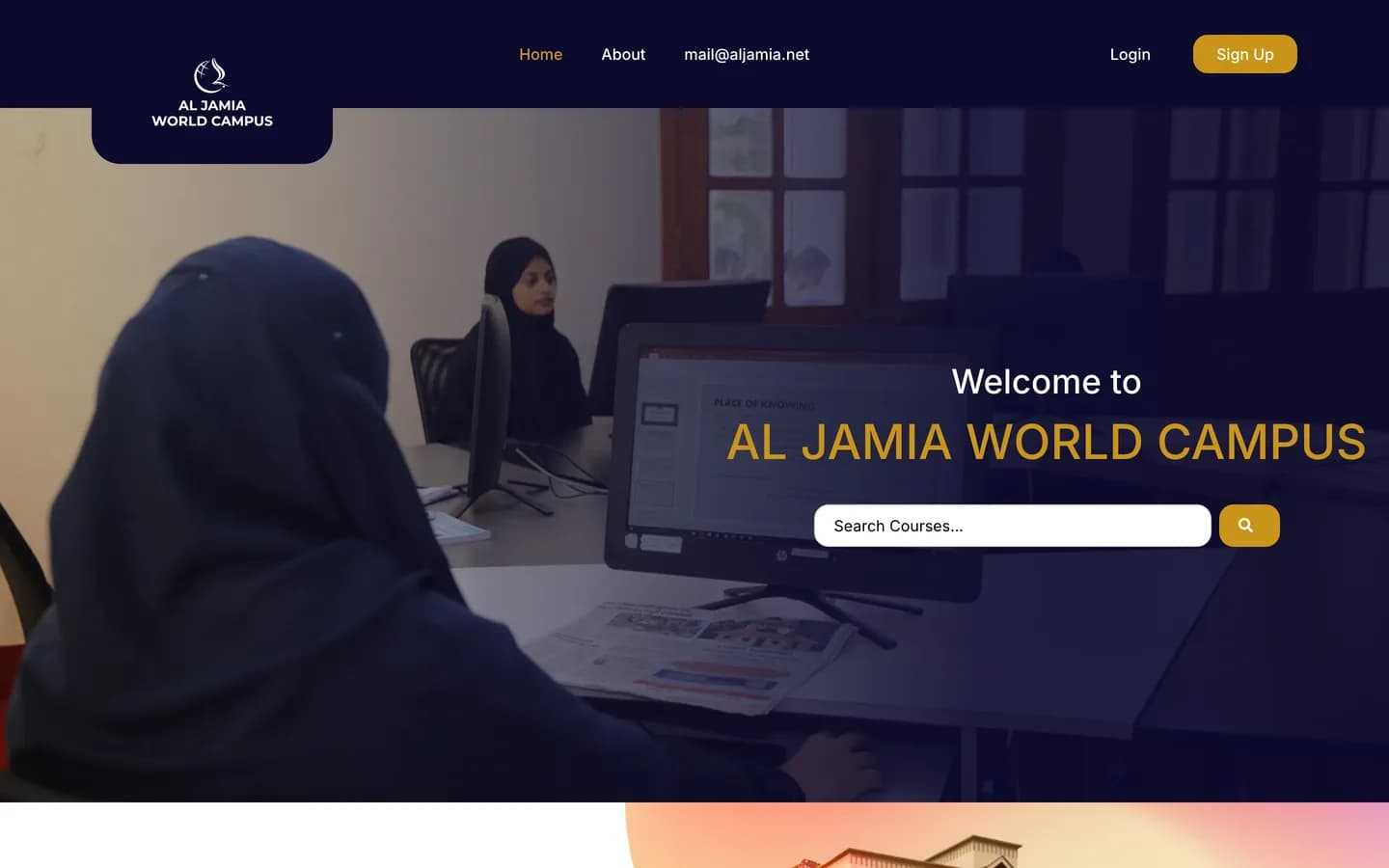 Al Jamia World Campus website