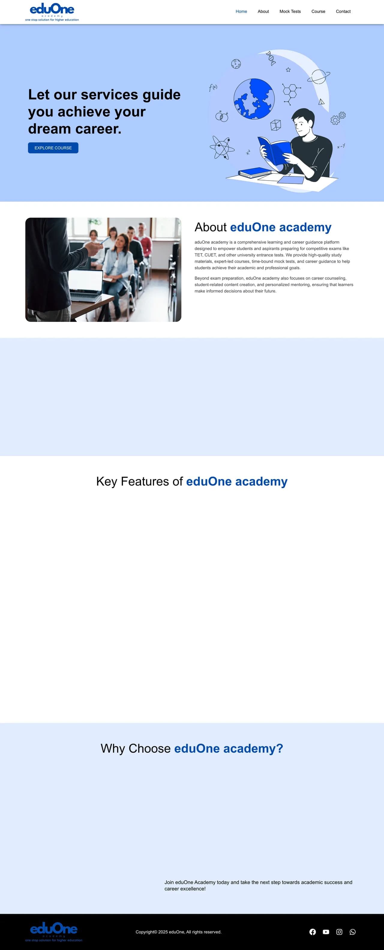 eduOne Academy full page